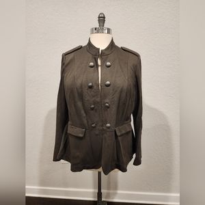 Military Style jackst.  Vintage vibe.  Peplum hem.  Lane Bryant Size 20 Blazer